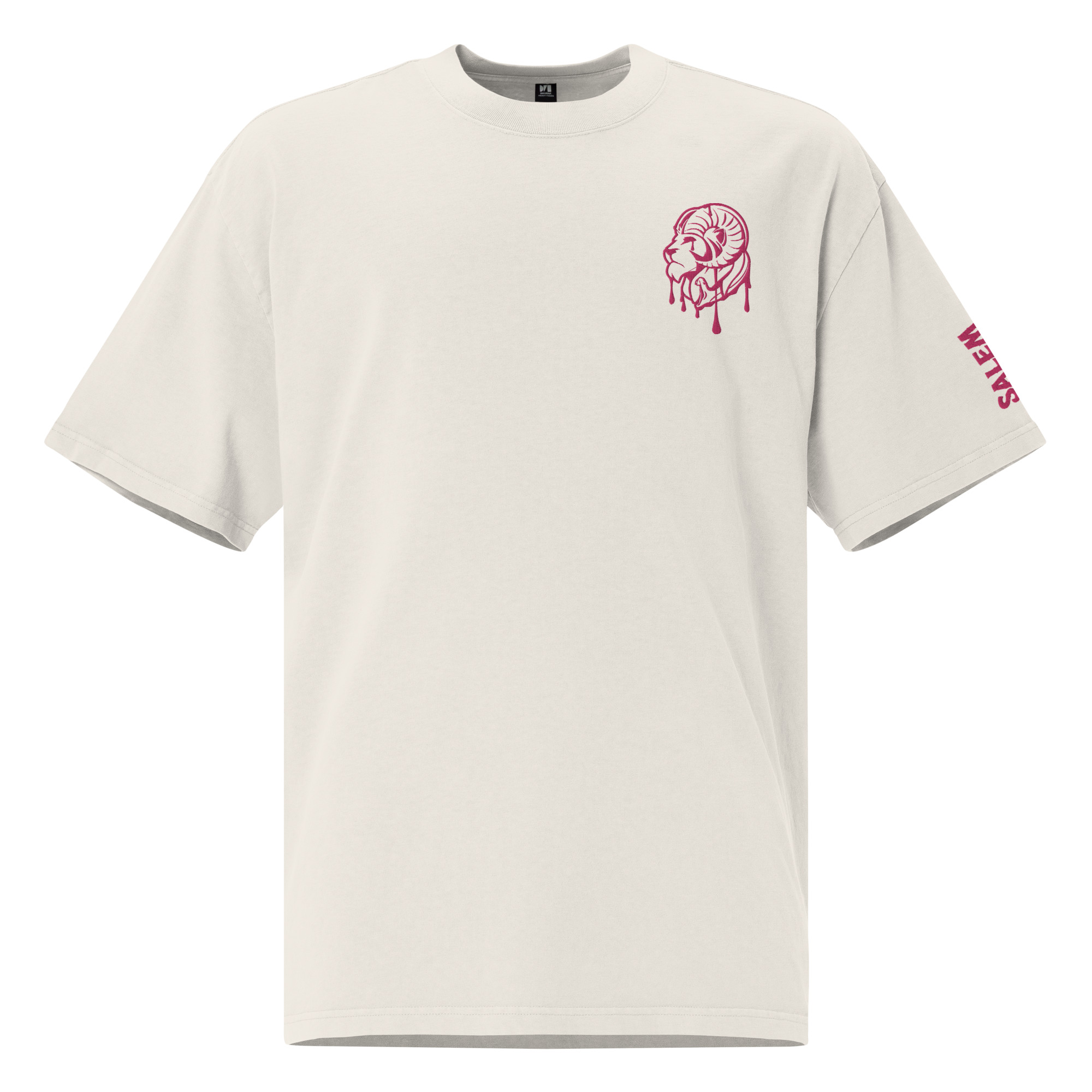 SCFC:Street Embroidered Oversized faded t-shirt – Magenta