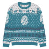 SCFC "Not so Ugly Holiday Sweater" Knitted crew neck sweater Cyan - Image 15