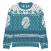 SCFC "Not so Ugly Holiday Sweater" Knitted crew neck sweater Cyan - Image 17