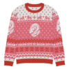 SCFC  "Not so Ugly Holiday Sweater" Knitted crew neck sweater Magenta - Image 9