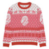 SCFC  "Not so Ugly Holiday Sweater" Knitted crew neck sweater Magenta - Image 5