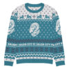 SCFC "Not so Ugly Holiday Sweater" Knitted crew neck sweater Cyan - Image 5
